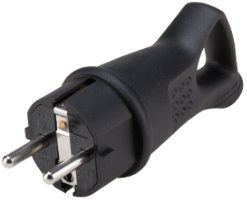 Schuko-Gummistecker mit Griff 16A F-161 IP44