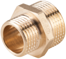 Messing-Reduziernippel 245 EvoSanitary® / De[inch]: 3/4; Der[inch]: 1/2
