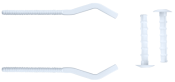 Weiße Heizkörperkonsolen (2 Stück) EvoSanitary®