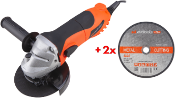 Winkelschleifer AG125 + 2x Schleifscheibe PROMO