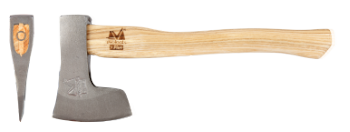 Geschmiedete Axt rumänischer Typ mit Holzstiel