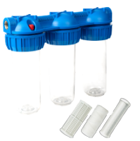 Dreifacher Wasserfilter mit Kohle, Baumwolle und Sieb EvoSanitary®