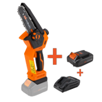 Akku-Mini-Kettensäge-Set bürstenlos mit 2 Akkus und Ladegerät MAX 20V ONE EvoTools®