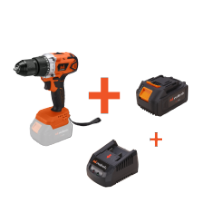 Akku-Bohrschrauber-Set bürstenlos mit Metall-Schnellspannbohrfutter, Akku und Ladegerät EvoTools®