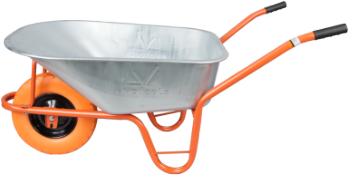 Schubkarre Typ P mit Polyurethanrad und Metallfelge EvoTools®