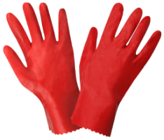 Kurze PVC-Handschuhe