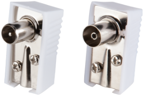 TV-Kabelstecker 2 Stk. Weiblich + 2 Stk. Männlich