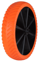 Polyurethan Slim Schubkarrenrad mit Kunststofffelge, Rundes Profil / M: 4.00/1.00-12; Lb[mm]: 103
