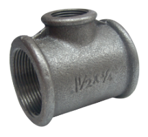 Schwarzes Reduzier-T-Stück 130