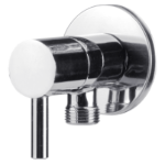 Vernickeltes Eckventil mit Keramikoberteil 1001