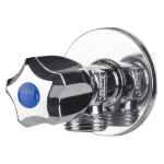 Vernickeltes Eckventil mit Gummioberteil 1002