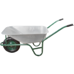 Schubkarre V mit Verzinkter Mulde, Luftrad und Metallfelge
