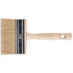 Deckenbürste mit Holzgriff, Naturborsten, Metallschutz