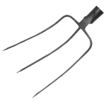 Geschmiedete Gartenforke in Carbon-Grau