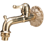 Retro Doppeldienst-Auslaufhahn aus Messing mit Kugel