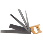Holzsäge mit Holzgriff, 5 Sägeblätter