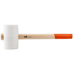 Weißer Gummihammer mit Holzstiel