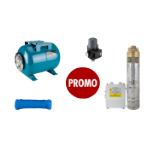 Hauswasserwerk-Set 24l mit Tauchpumpe 1100W