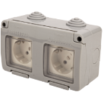 Doppelte Schuko-Außensteckdose