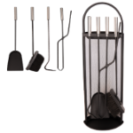 Kaminbesteck mit Ständer (4 Stück)