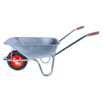 Verzinkte Schubkarre mit pneumatischem Rad und Metallfelge EvoTools +Plus®