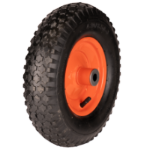 Pneumatisches Schubkarrenrad P mit Metallfelge, Kugellager, Rundes Profil