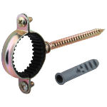 Gelb Verzinkte Metall-Rohrschelle mit Einlage EvoSanitary®