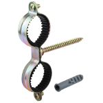 Doppelte Gelb Verzinkte Rohrschelle mit Einlage EvoSanitary®