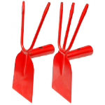 Handhacke mit Gabel, Rot